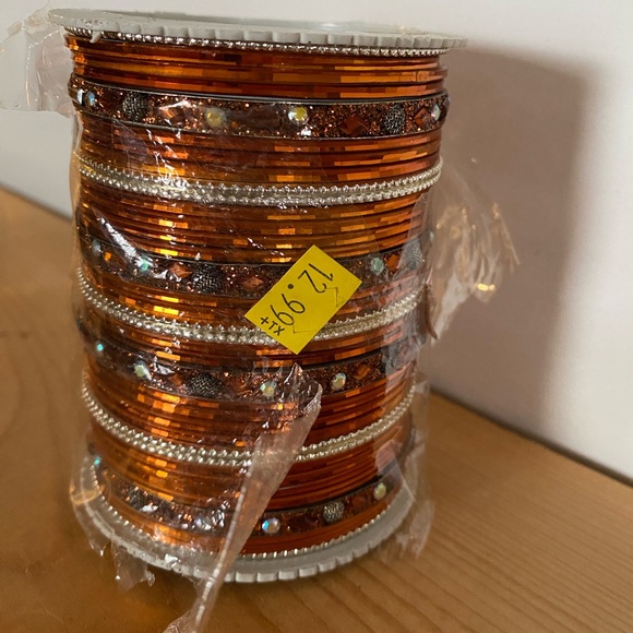 Desi Pakistani bangle bracelet set copper silver - Picture 3 of 7
